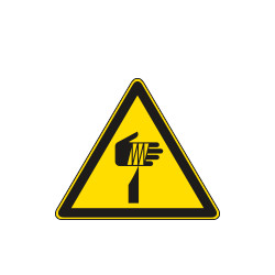 Etichetta adesiva simblo pericolo oggetto affilato UNI ISO 7010