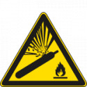 Cartello pericolo bombola pressurizzata solo simbolo EN ISO 7010