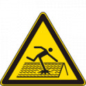 Cartello pericolo lucernario fragile EN ISO 7010