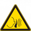 Cartello pericolo forte suono improvviso EN ISO 7010