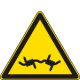 Cartello pericolo filo spinato EN ISO 7010