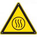 Cartello pericolo contenuto caldo EN ISO 7010