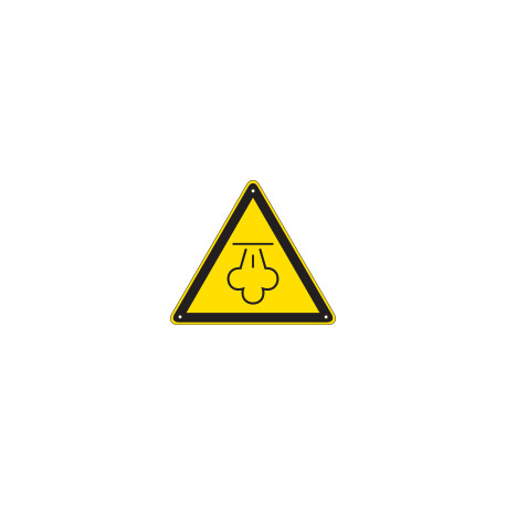Cartello pericolo vapore caldo EN ISO 7010