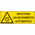 Etichetta adesiva macchina avviamento automatico EN ISO 7010