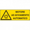 Etichetta autoadesiva "motore ad avviamento automatico"