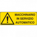 Etichetta adesiva macchinario servizio automatico EN ISO 7010