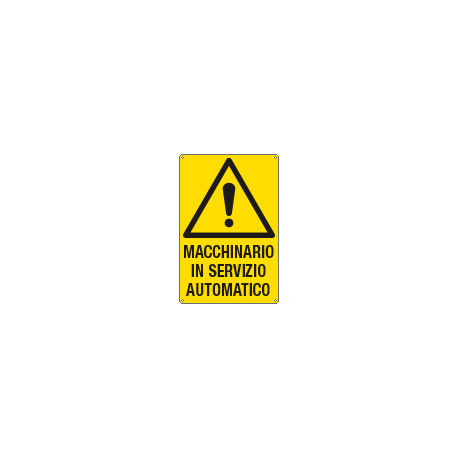 Cartello pericolo macchinario servizio automatico EN ISO 7010