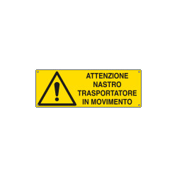 Cartello pericolo nastro trasportatore in movimento EN ISO 7010