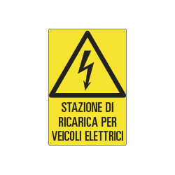 Cartello "stazione di ricarica veicoli elettrici"