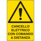 Cartello pericolo cancello elettrico comandato EN ISO 7010