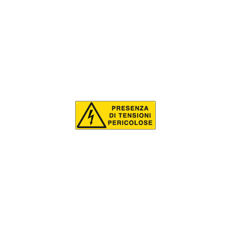 Etichetta adesiva presenza tens. pericolose EN ISO 7010