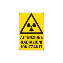Cartello pericolo attenzione radiazioni ionizzanti EN ISO 7010