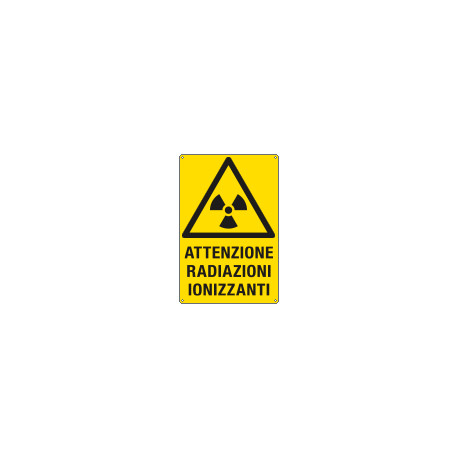Cartello pericolo attenzione radiazioni ionizzanti EN ISO 7010