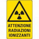 Cartello pericolo attenzione radiazioni ionizzanti EN ISO 7010