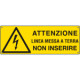 Cartello attenzione linea messa a terra EN ISO 7010