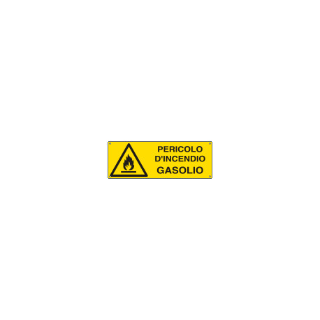 Etichetta adesiva pericolo d'incendio gasolio EN ISO 7010