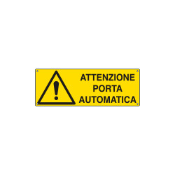 Etichetta adesiva attenzione porta automatica EN ISO 7010