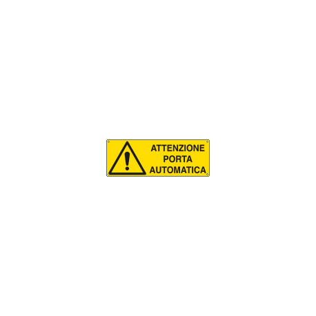 Etichetta adesiva attenzione porta automatica EN ISO 7010