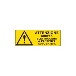 Etichetta adesiva attenzione gruppo elettrogeno EN ISO 7010