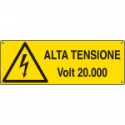 Etichetta adesiva alta tensione Volt. 20. 000 EN ISO 7010