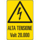 Cartello pericolo alta tensione VOLT 20. 000