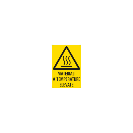 Cartello pericolo materiali a temperature elevate EN ISO 7010