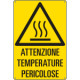 Cartello pericolo attenzione temperature pericolo EN ISO 7010