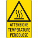 Cartello pericolo attenzione temperature pericolo EN ISO 7010