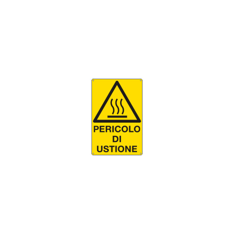 Cartello pericolo di ustione EN ISO 7010