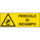 Etichetta autoadesivo pericolo di inciampo EN ISO 7010