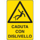 Cartello pericolo pericolo caduta con dislivello EN ISO 7010 W008