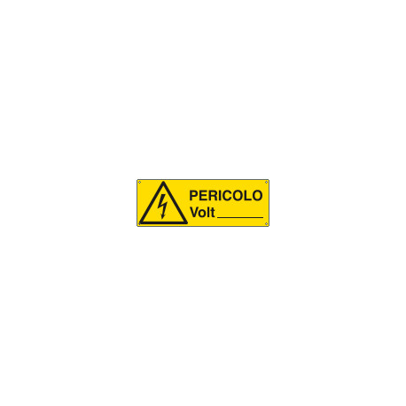 Etichetta pericolo Volt. . . EN ISO 7010