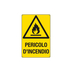 Cartello pericolo d'incendio EN ISO 7010