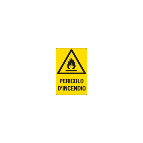 Cartello pericolo d'incendio EN ISO 7010