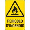 Cartello pericolo d'incendio EN ISO 7010