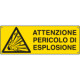 Cartello attenzione pericolo di esplosione EN ISO 7010