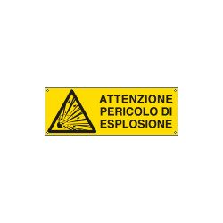 Cartello attenzione pericolo di esplosione EN ISO 7010