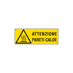 Cartello pericolo pareti calde EN ISO 7010