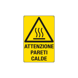 Cartello pericolo pareti calde EN ISO 7010