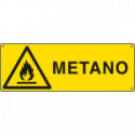 Cartello pericolo metano EN ISO 7010