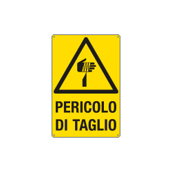 Cartello pericolo di taglio EN ISO 7010