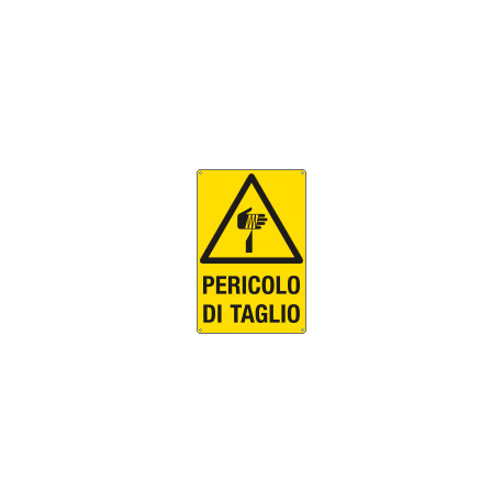 Cartello pericolo di taglio EN ISO 7010