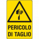 Cartello pericolo di taglio EN ISO 7010