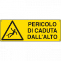 Etichetta adesiva pericolo di caduta alto EN ISO 7010