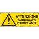 Cartello attenzione fabbricato pericolante UNI ISO 7010