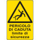 Cartello pericolo pericolo caduta limite EN ISO 7010
