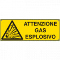 Cartello pericolo attenzione gas esplosivo EN ISO 7010