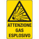 Cartello pericolo attenzione gas esplosivo EN ISO 7010