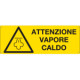 Cartello " attenzione vapore caldo " EN ISO 7010