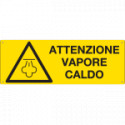 Cartello " attenzione vapore caldo " EN ISO 7010